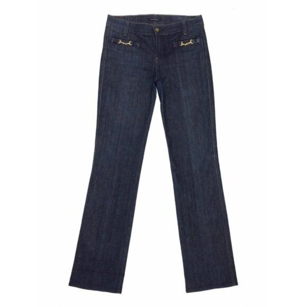 Vintage Y2K 7 For All Mankind Bootcut Low Rise Jeans 28 Streetwear Casual Denim - Picture 1 of 9